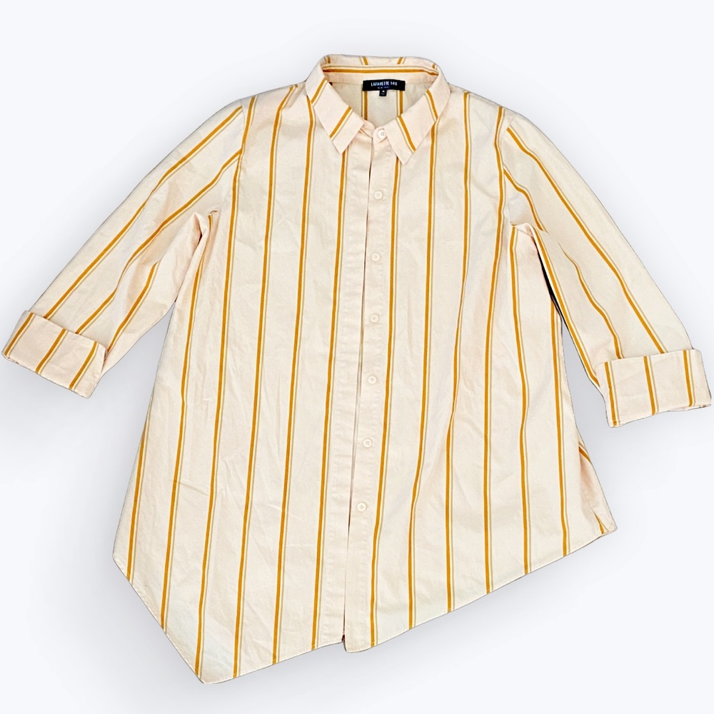 Lafayette 148 Oversized Boyfriend Button Down | Size M | 100% Cotton |